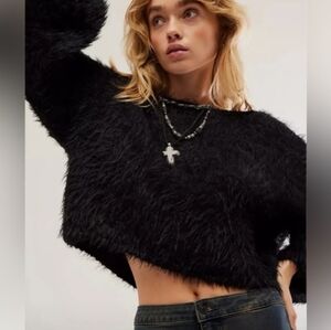 Free People Flurry Sweater Black Small
